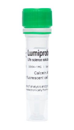 Calcein AM, зеленый флуорeсцентный индикатор жизнеспособности клеток, 3564-1mg