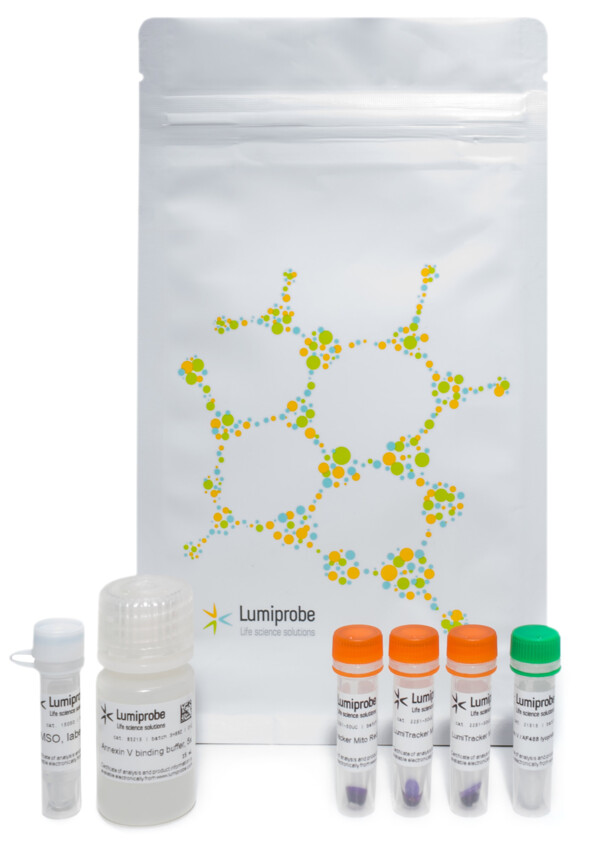 Набор для определения апоптоза и митохондриального мембранного потенциала с помощью LumiTracker® Mito Red CMXRos и аннексина V-AF 488, 21372