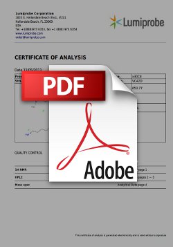 View/Download sample CoA Скачать протокол испытаний